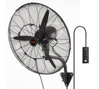 VEVOR Ventilatore da Parete, 61,6 cm 3 Velocità ad Alta Velocità, Ventilatore da Parete Industriale Oscillante Impermeabile 115 W Commerciale o Residenziale per Magazzino, Serra, Officina, Nero