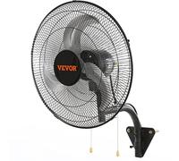 VEVOR Ventilatore da Parete, 51 cm 3 Velocità ad Alta Velocità, Ventilatore da Parete Industriale Oscillante 73 W Commerciale o Residenziale per Magazzino, Serra, Officina, Patio, Cantina, Nero
