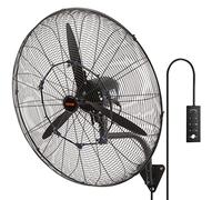 VEVOR Ventilatore da Parete, 74,9 cm 3 Velocità ad Alta Velocità, Ventilatore da Parete Industriale Oscillante Impermeabile 150 W Commerciale o Residenziale per Magazzino, Serra, Officina, Nero
