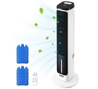 VEVOR Ventilatore da Pavimento Silenzioso con Velocità di 7,1 m/s Ventilatore Portatile Senza Pale a 70° per Interni con 9 Velocità, 4 Modalità, con Telecomando per Camera da Letto, Ufficio, Casa