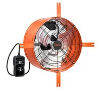 VEVOR Ventilatore da Timpano 38,1 cm, Aspiratore per Sottotetto 1650 CFM con Termostato, in Robusto Acciaio al Carbonio, Raffreddamento e Ventilazione per Casa, Garage, Magazzino e Officina, Arancione
