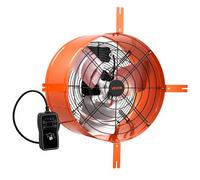 VEVOR Ventilatore da Timpano 40,6 cm, Aspiratore per Sottotetto 1945 CFM con Termostato, in Robusto Acciaio al Carbonio, Raffreddamento e Ventilazione per Casa, Garage, Magazzino e Officina, Arancione