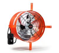 VEVOR Ventilatore da Timpano 40,6cm, Aspiratore per Sottotetto 2940CFM con Termostato, in Acciaio al Carbonio Durevole, Raffreddamento e Ventilazione per Casa, Garage, Magazzino e Officina, Arancione