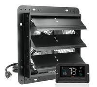 VEVOR Ventilatore di Scarico con Serranda, 1500 m³/h 305 mm Regolatore di Temperatura Umidità, Motore EC, con Montaggio Parete Velocità Variabile, Ventilazione e Raffreddamento per Serre, Garage