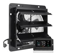 VEVOR Ventilatore di Scarico con Serranda, 254 mm 1400 m³/h Regolatore di Temperatura Umidità, Motore EC, con Montaggio Parete Velocità Variabile, Ventilazione e Raffreddamento per Serre, Garage