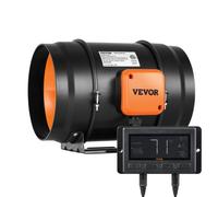 VEVOR Ventilatore Estrazione Condotto in Linea 20cm HVAC EC Velocità Regolabile, Ventola di Aspirazione a Condotto in Linea Potenza Nominale 68W 3000 giri/min Rumore a 39 dB, Ventola Estrazione Aria
