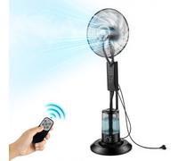 VEVOR Ventilatore Nebulizzatore a 3 Velocità, Ventilatori di Raffreddamento Mister con Serbatoio dell'Acqua, Telecomando e Pannello di Controllo, per Interni, Esterni, Garage, Soggiorno, 3 Modalità