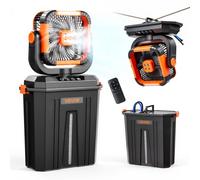 VEVOR Ventilatore Nebulizzatore da Campeggio con Motore, con Serbatoio dell'Acqua da 12 Litri, 4 Velocità del Vento e 3 Modalità di Illuminazione, Ventilatori di Raffreddamento ad Acqua per Interni