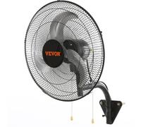 VEVOR Ventilatore Oscillante da Parete Industriale Metallo 446 mm 3 Velocità