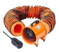 VEVOR Ventilatore Portatile, 900W Aspiratore Estrattore d'Aria Condotto Industriale 2850 RPM, Tubo Flessibile 10m Volume d'Aria 5175 CFM (8792 m3/h) 2 Marce per Aspirare Polvere Fumo Rumore 79dB IP44