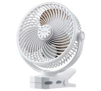 VEVOR Ventilatore Portatile a Clip, Ventilatore da Tavolo con Clip, Ricaricabile con Porta USB, 3 Velocità e Modalità di Circolazione, Flusso d'Aria Potente, Morsetto Robusto, per Scrivania Campeggio