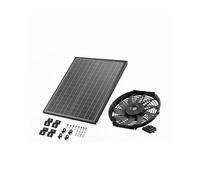 VEVOR Ventilatore Solare Φ340 x 70 mm Ventilatore di Scarico per Soffitta con Termostato Regolabile, Griglia Esterna, capacità di Flusso d'Aria di 613,53 L/s per Timpano, Tetto, Garage, Officina