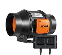 VEVOR Ventola a canale in linea da 15 cm 402 CFM con regolatore di temperatura e umidità motore EC silenzioso di ventilazione, ventola di scarico per raffreddamento, coltivazione idroponica