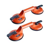VEVOR Ventosa per Piastrelle 119mm Ventosa per Doppia Finestra 2 Pezzi Portata 150kg con Maniglia in Lega di Alluminio Ventosa di Sollevamento Industriale per Lastre di Vetro Piastrelle Metallo Legno