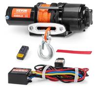 VEVOR Electric Winch, 4500 lb Verricello Elettrico, Nero, 4500lbs/2041kg