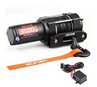 VEVOR Verricello Elettrico con Cavo da 1587 kg, Verricello Elettrico da 12 V CC per ATV/UTV Fuoristrada con Fune Sintetica Ø 5,5 mm x 10 m, Telecomando Cablato, Protezione IP55 per Recupero Stradale
