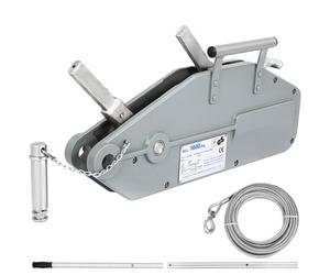 VEVOR Verricello Elettrico Paranco a Catena Manuale 1600kg / 3500Lbs Argano a Mano con Lunghezza della Corda 25m Paranco Sollevatore per Argano Manuale in Metallico Uso