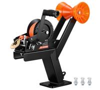 VEVOR Verricello Manuale per Barca 1588 kg con Supporto per Verricello da Rimorchi, Cinghia in Poliestere da 6,1 m, per Timone del Rimorchi 2-3" L x 3-4" H, Moto d'Acqua, Barca a Vela e Motoscafi