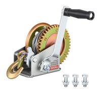 VEVOR Verricello Manuale per Barca da 726 kg, Verricello con Cavo in Acciaio da 10 m, Cricchetto Bidirezioanle e Maniglia Antiscivolo, Facile da Installare, Ideale per Rimorchi per Barche e ATV