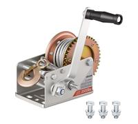VEVOR Verricello Manuale per Barche Portata 1588 kg con Cavo in Acciaio da 10 m