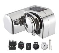 VEVOR Verricello Orizzontale da Pesca in Acciaio Inox, Sistemi di Ancoraggio Adatti per Catena da 6,35 mm o Corda in Nylon da 14,3 e 15,9 mm, Tiro Massimo 260 kg, Struttura, per Barche da 7 a 9 m