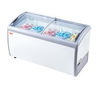 VEVOR Vetrina per Gelato Commerciale 460 L Congelatore Mobile con Piano in Vetro