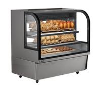 VEVOR Vetrina Refrigerata Grande Vetrina per Pasticceria da 505 Litri, Frigorifero Commerciale a 2 Ripiani con Illuminazione a LED, Raffreddamento a Tiraggio Discendente, Vetrina Rotelle Panetteria