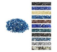 VEVOR Vetro da Fuoco per Braciere 12,7 mm di Spessore 4,5 kg di Pietre per Caminetti Resistenti alle Alte Temperature, Riflettenti e Senza Fumo, Pietre Laviche per Braciere a Gas, Blu Pacifico