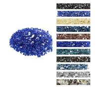 VEVOR Vetro da Fuoco per Braciere 12,7 mm di Spessore 4,5 kg di Pietre per Caminetti Resistenti alle Alte Temperature, Riflettenti e Senza Fumo, Pietre Laviche per Braciere a Gas, Blu Cobalto