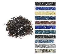 VEVOR Vetro da Fuoco per Braciere 12,7 mm di Spessore 9,0 kg di Pietre per Caminetti Resistenti alle Alte Temperature, Riflettenti e Senza Fumo, Pietre Laviche per Braciere a Gas, Rame