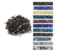 VEVOR Vetro da Fuoco per Braciere 12,7 mm di Spessore 9,0 kg di Pietre per Caminetti Resistenti alle Alte Temperature, Riflettenti e Senza Fumo, Pietre Laviche per Braciere a Gas, Rame