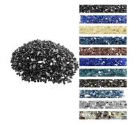 VEVOR Vetro da Fuoco per Braciere da 12,7 mm di Spessore, Pietre per Caminetti Resistenti alle Alte Temperature 4,5 kg Pietre Laviche per Braciere a Gas, Riflettenti e Senza Fumo, Nero