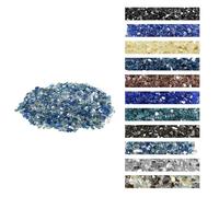 VEVOR Vetro da Fuoco per Braciere da 12,7 mm Pietre per Caminetti Resistenti alle Alte Temperature 4,5 kg Pietre Laviche per Braciere a Gas ad Alta Lucentezza, Blu Cobalto, Blu Acqua e Trasparente