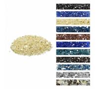 VEVOR Vetro per Braciere, Pietre per Caminetti Resistenti alle Alte Temperature, 4,5 kg, Riflettenti e Antifumo da 12,7 mm, Perle di Vetro Alta Lucentezza per Tavolo da Braciere, Colore Oro