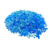 VEVOR Vetro per Caminetto, 4,5 kg di Pietre per Caminetto, 19,05 mm di Spessore, Riflettente, per Braciere, Pietra ad Alta Lucentezza, per Tavolo da Braciere, Blu Acqua, Blu Caraibico, Verde Acqua