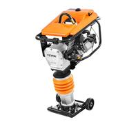 VEVOR Vibrocostipatore per Terreno 6,5 CV, Costipatore Vibrante Verticale Motore 196 cc, Costipatore Verticale a Quattro Molle Forza d'Impatto 3600 Libbre/Piede², Compattatore a Scoppio per Terreno