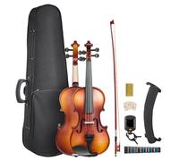 VEVOR Violino 1/2 per adulti, set di violino per principianti e studenti, con custodia rigida, colofonia, arco, spalliera, ponte, accordatore e corde extra, strumenti musicali professionali in legno