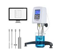 VEVOR Viscosimetro rotativo digitale, 10-2.000.000 mPa.s(cP), precisione ±2%, misuratore di viscosità rotazionale digitale 100-240V con 4 rotori e sonda di temperatura, display LCD, viscosimetro da