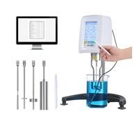 VEVOR Viscosimetro rotativo digitale, 10-6.000.000 mPa.s(cP), precisione ±1%, 100-240V Digital Rotational Viscosity Meter con 4 rotori e sonda di temperatura, touch screen, viscosimetro da laboratorio
