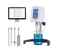 VEVOR Viscosimetro Rotativo Digitale Tester di Viscosità da Laboratorio 10-100000 mPa·s Precisione ±2%, 100-240 V, Viscosimetro per Lavorazione di Vernice 4 Pin Sonda di Temperatura Display LCD