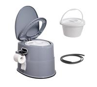 VEVOR WC Portatile con Secchio Interno da Campeggio con Coperchio Portarotolo