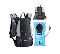 VEVOR Zaino Idrico 460 x 320 x 125 mm Zaino Coibentato da 8 L con Sacca d'Acqua in TPU da 2 L Zaino da Corsa, Zaini da Trekking per Viaggio in Bicicletta, Zaino Idrorepellente per Uomini Donne, Nero