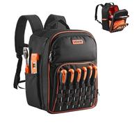 VEVOR Zaino Portautensili, 49 Tasche, Organizzatore per Attrezzi Pesanti, Zaino da Lavoro con Scomparto per Laptop e Base in Tessuto, Borsa da Cantiere per Elettricisti, Riparatori e Tecnici HVAC