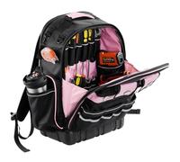 VEVOR Zaino Portautensili, 56 Tasche, Organizzatore per Attrezzi Pesanti, Zaino da Lavoro con Scomparto per Laptop e Base Sagomata, Borsa da Cantiere per Elettricisti, Riparatori e Tecnici HVAC