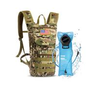 VEVOR Zaino Sportivo con Sacca Acqua in TPU da 3 Litri, Zaino per Escursionismo con Sacca Acqua, Zaino Hiking Giornaliero per Escursionismo con Sacchetto Idratazione per Corsa, Ciclismo, Campeggio