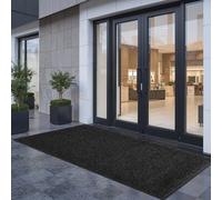 VEVOR Zerbino per Ingresso, 2438 x 1219 mm, Tappetino Antiscivolo Antipolvere, Tappeto Industriale a Righe con Supporto, Tappeto d'Ingresso Lavabile Resistente per Corridoio, Balcone, Grigio
