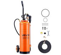 VEVORS Spruzzatore di Calcestruzzo Industriale Grande capacità da 17 Litri, Spruzzatore per Calcestruzzo in Acciaio Inossidabile con Maniglia Ergonomica e Carrello Rimovibile, Tubo da 1,2 m e 3 m