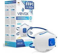 VEVOX® Mascherine FFP1 - scatola da 5, 10, 20 o 5000 - con guarnizione comfort light - mascherina FFP1 - maschera filtrante respiratoria FFP 1 con valvola - certificata CE per la massima protezione