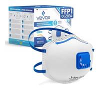 VEVOX® Mascherine FFP1 - scatola da 5, 10, 20 o 5000 - con guarnizione comfort light - mascherina FFP1 - maschera filtrante respiratoria FFP 1 con valvola - certificata CE per la massima protezione