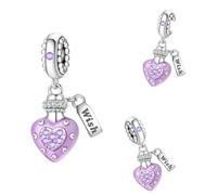 VEWIUNRENA Nuovo 2026 Originale 925 Braccialetto D'Argento Delle Donne Dei Monili Fai Da Te Regalo Fine Charrms Perline Cuore Rosa Caldo Per Aria Palloncino Desiderare Bottiglia Perline